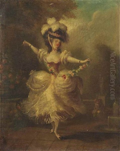 Danseuse Oil Painting by Jean-Frederic Schall
