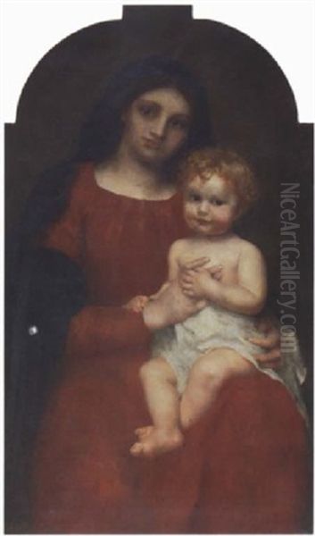 Madonna Mit Kind Oil Painting by Emanuel Schaltegger