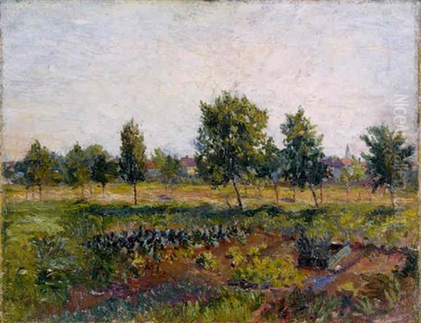 Obstgarten Oil Painting by Josef Scharl
