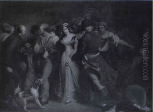 L'arrestation De Charlotte Corday Oil Painting by Ary Scheffer