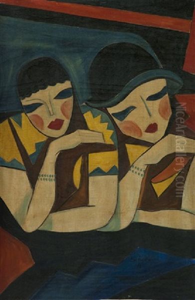 Figure Oil Painting by Hugo Scheiber