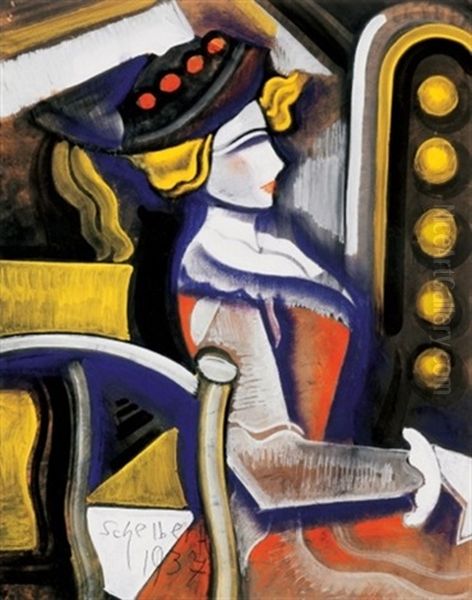 Barban (in The Bar) Oil Painting by Hugo Scheiber