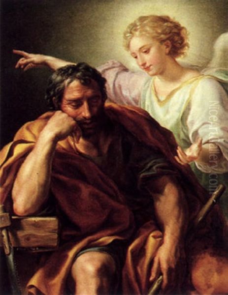 Der Traum Des Heiligen Joseph Oil Painting by Carl Schellein