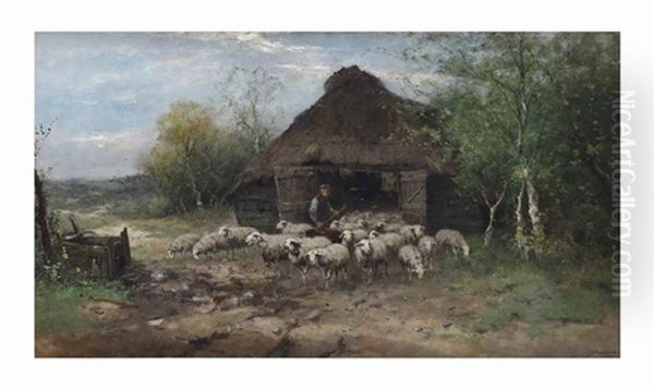 Hearding The Flock by Johan Frederik Cornelis Scherrewitz