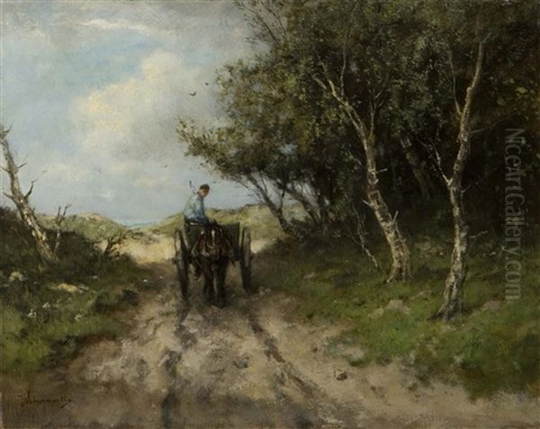 Road To The Sea Oil Painting by Johan Frederik Cornelis Scherrewitz