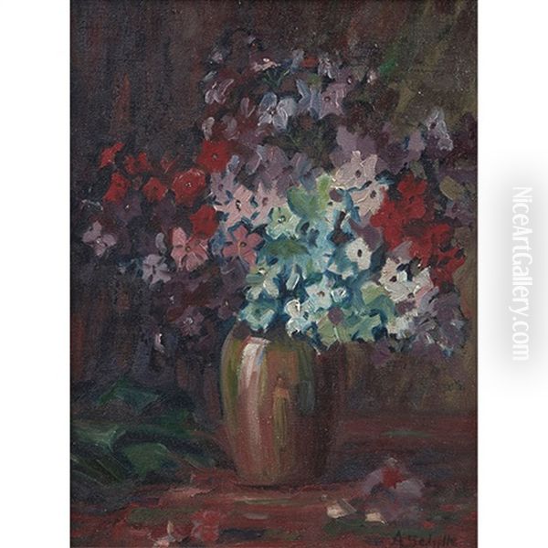 Bouquet Oil Painting by Alice Schille