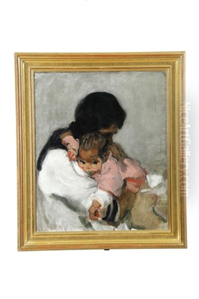 Puerto Rican Mother And Child Oil Painting by Alice Schille
