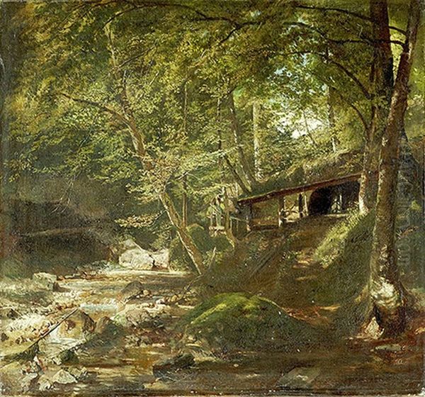 Bei Den Alten Kugelmuhlen Oil Painting by Emil Jacob Schindler