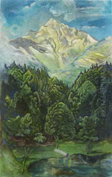 Der Schafberg Oil Painting by Rudolf Schlichter