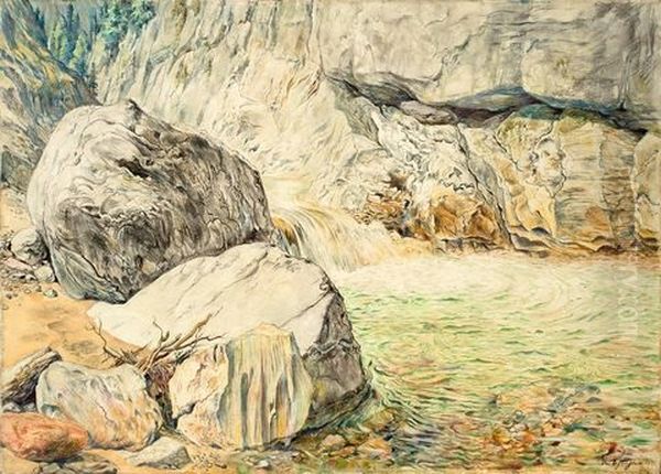 Wassergestein Oil Painting by Rudolf Schlichter