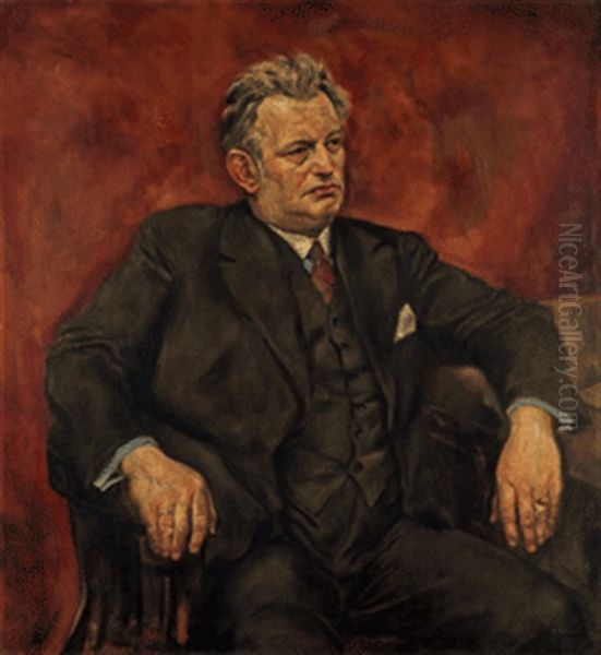 Portrait Max Schlichter Oil Painting by Rudolf Schlichter