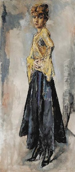 Speedy Stehend Oil Painting by Rudolf Schlichter