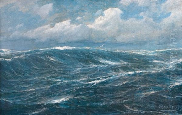 Offene See Oil Painting by Carl Wilhelm Hugo Schnars-Alquist