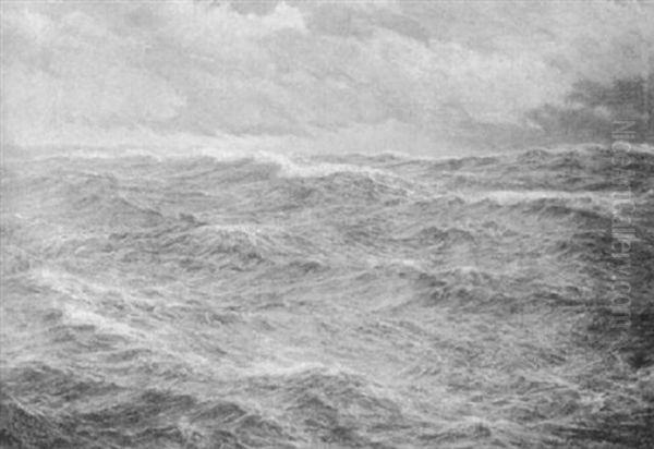 Aufgewuhlte See Oil Painting by Carl Wilhelm Hugo Schnars-Alquist