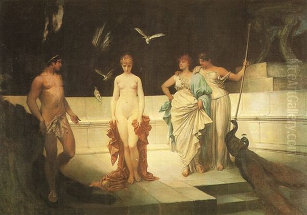 Das Urteil Des Paris Oil Painting by Sascha Alexander Schneider
