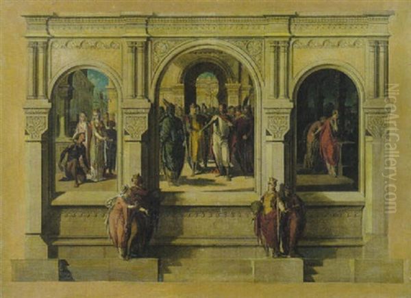 Szenen Aus Dem Nibelungenlied Oil Painting by Julius Schnorr Von Carolsfeld