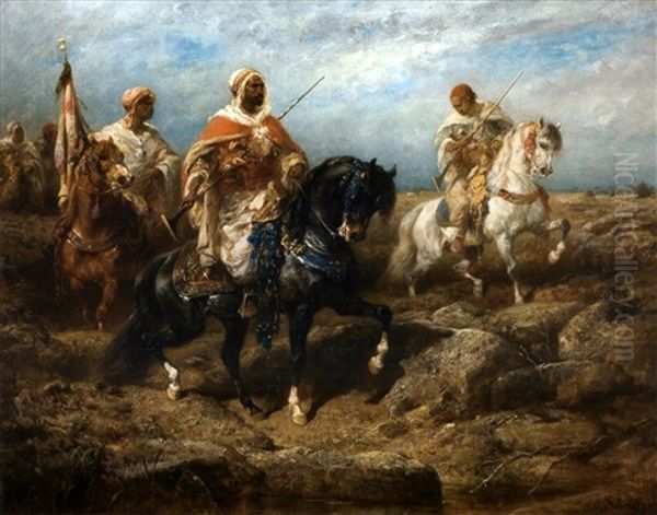 Le Chef Arabe Oil Painting by Adolf Schreyer