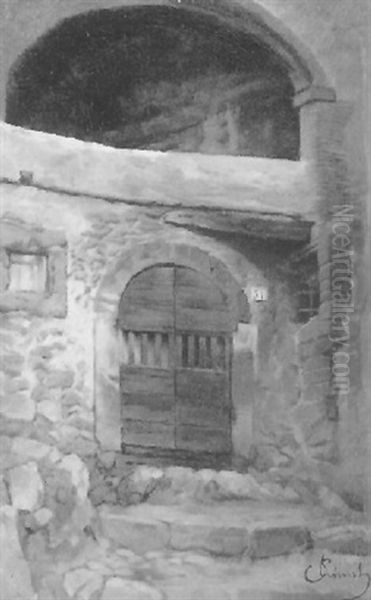 Das Alte Tor Oil Painting by Carl Schuch