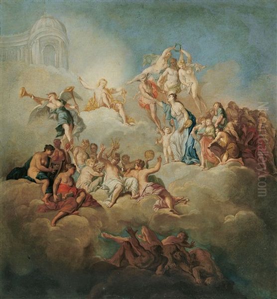 Allegorie Der Malerei Oil Painting by Jacob van Schuppen