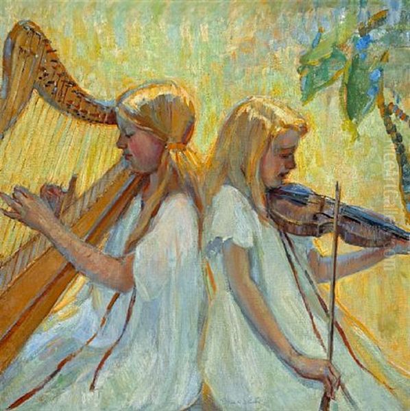 The Concert Oil Painting by Donna N. Schuster