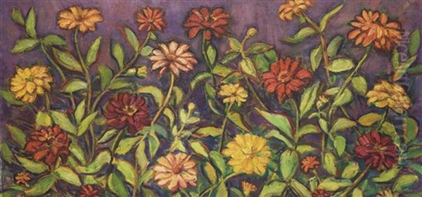 Flowers Oil Painting by Donna N. Schuster
