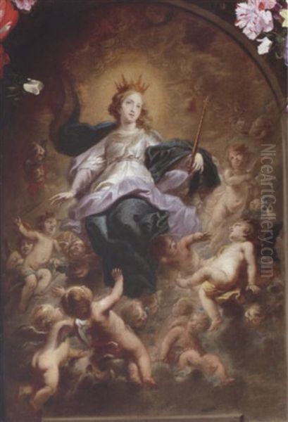 The Virgin As Queen Of Heaven Oil Painting by Cornelis Schut the Elder