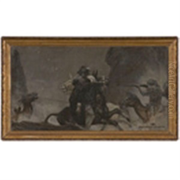 Western Oil Painting by Remington Schuyler