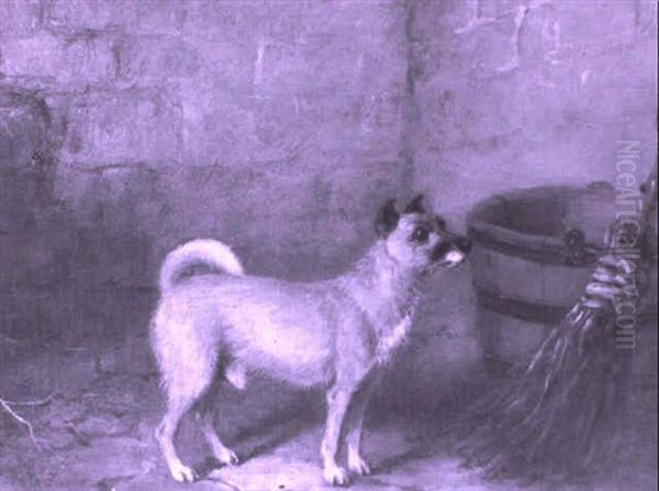 Mr. Farrar's Terrier Oil Painting by Charles Henry Schwanfelder