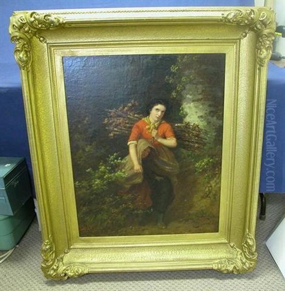 Walking Through The Woods Oil Painting by Henri van Seben