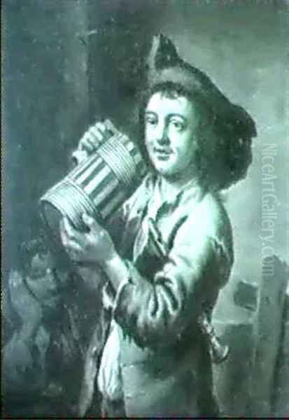 Knabe Mit Krug Und Flote Oil Painting by Johann Conrad Seekatz