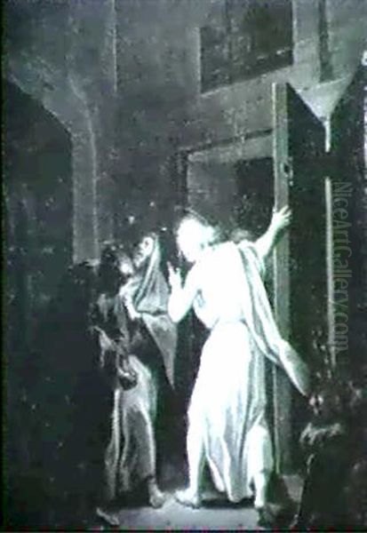 Die Befreiung Petri Aus Dem Gefangnis Oil Painting by Johann Conrad Seekatz