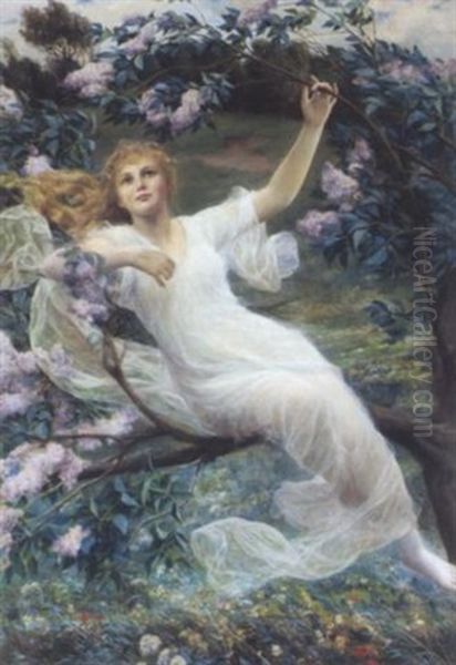 Mailuft Oil Painting by Alfred Seifert