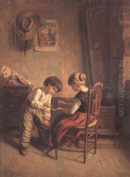 Guess Again Oil Painting by Paul Seignac