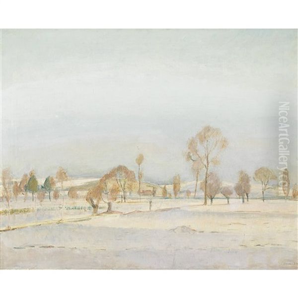 Winterlandschaft Oil Painting by Traugott Senn