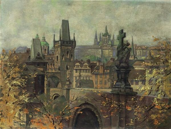 Praha Oil Painting by Jaroslav Setelik