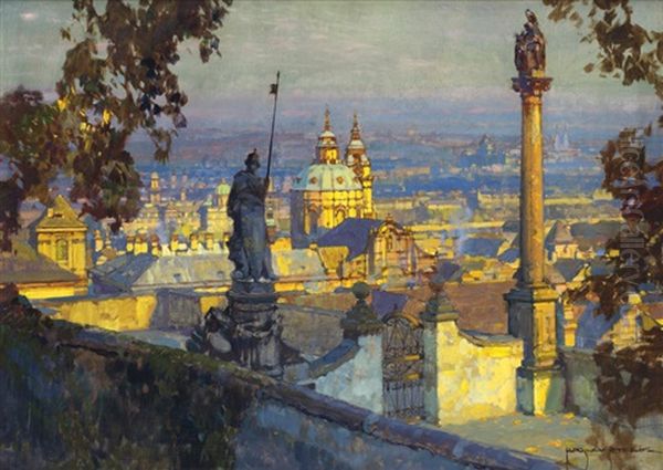 Chram Sv. Mikulase Oil Painting by Jaroslav Setelik