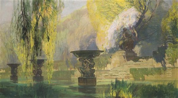 In The Park Of The Chateau Oil Painting by Jaroslav Setelik