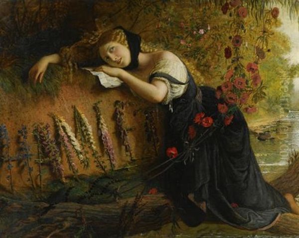 Ophelia Oil Painting by Joseph Severn