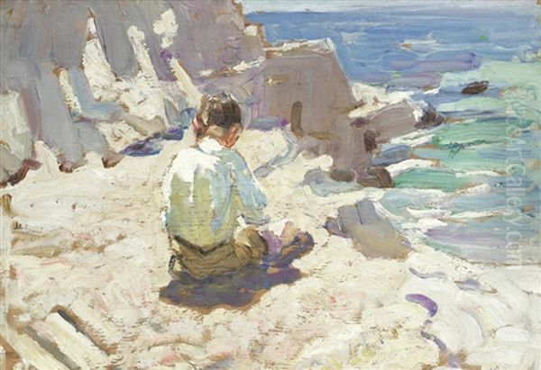 Study Of A Young Boy Oil Painting by Dorothea Sharp