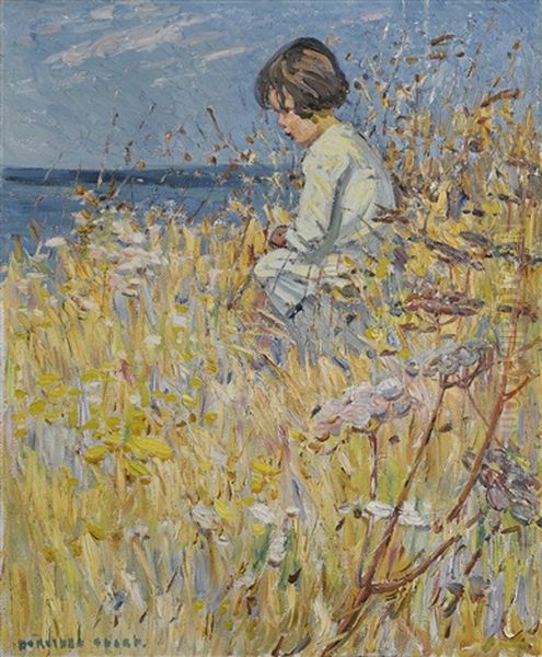 Cow Parsley Oil Painting by Dorothea Sharp