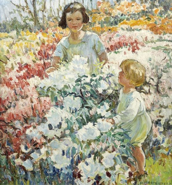 Amongst The Flowers Oil Painting by Dorothea Sharp