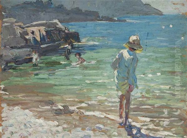 Porthmoeor Beach, St Ives, Cornwall Oil Painting by Dorothea Sharp
