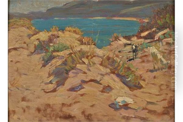 Girl On A Hillside Oil Painting by Dorothea Sharp