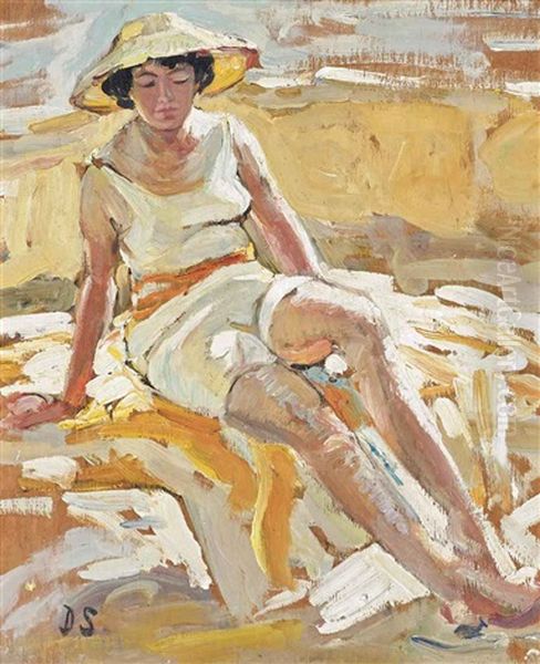 A Rest On The Rocks Oil Painting by Dorothea Sharp