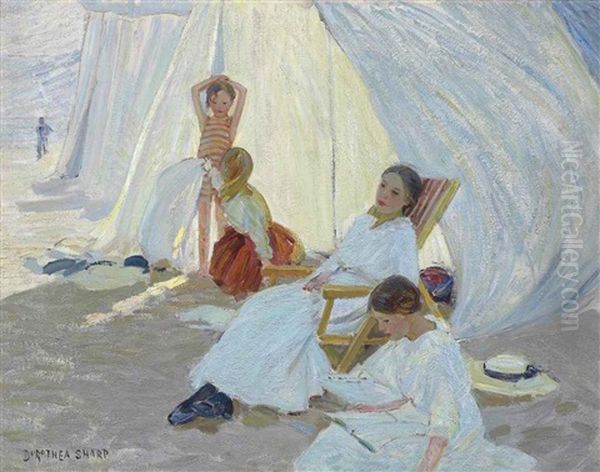 A Day By The Sea Oil Painting by Dorothea Sharp