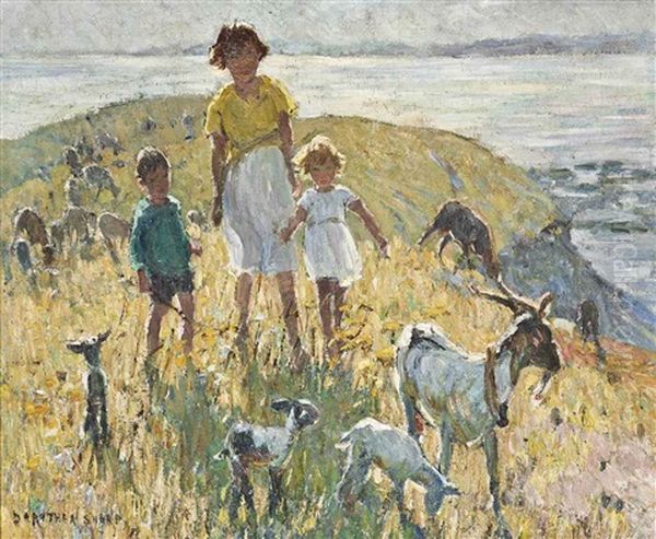 The Young Goatherds Oil Painting by Dorothea Sharp