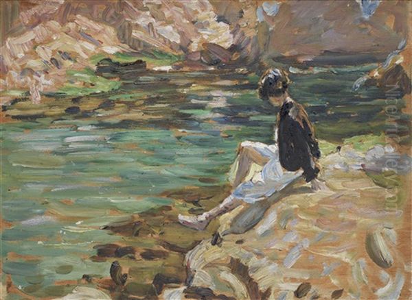 The Green Pool, Tossa, Spain Oil Painting by Dorothea Sharp