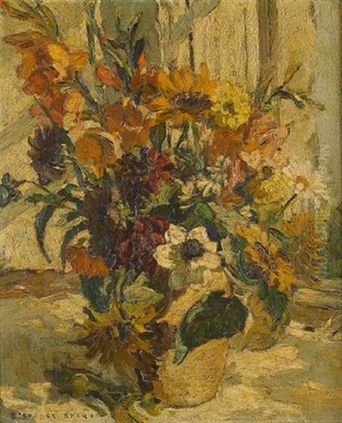 Mixed Flowers Oil Painting by Dorothea Sharp