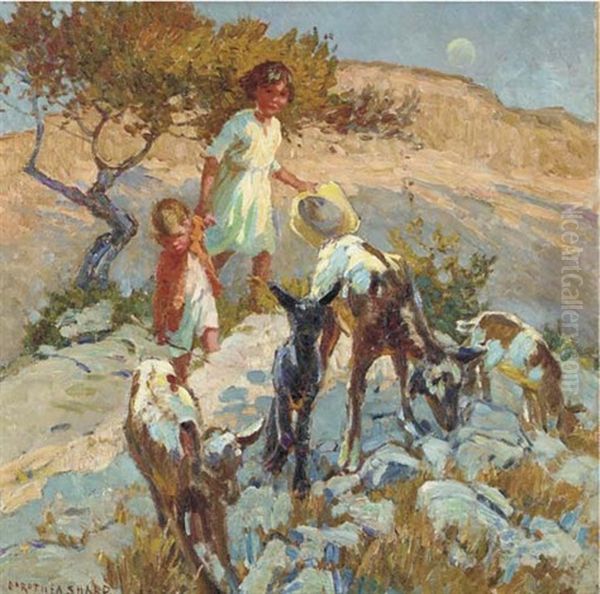 The Hills Of Cassis Oil Painting by Dorothea Sharp