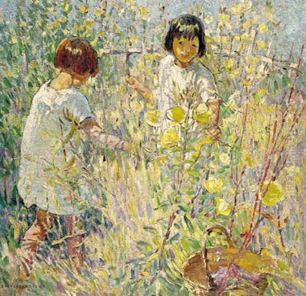 Gathering Flowers Oil Painting by Dorothea Sharp